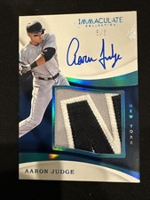 2017 Immaculate Aaron Judge Patch Auto Rookie RC #5/5 Book End Player Used