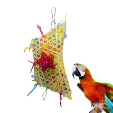 Chewing Toy Parrot Cage Bird Decorative Paper Toys Wood Blocks Accessories