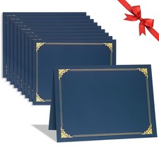 10 Packs Certificate Holders, Navy Blue Certificate Covers, Diploma Holders, ...