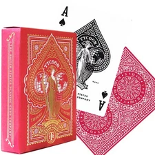 Tycoon Red Theory 11 Playing Cards Deck Gold Magic Tricks Sealed USA New