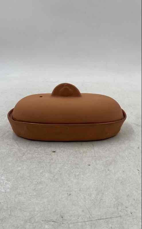 RSVP International Terra Cotta Onion Roaster Baking Dish With Lid