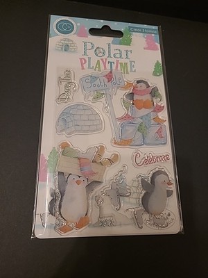 Craft Consortium, Polar Playtime CCSTMP023, Stempelset, Pinguine, NEU