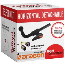 Horizontal Detachable Towbar Ford Transit/Tourneo Custom 07/2023 Dedicated 13PIN