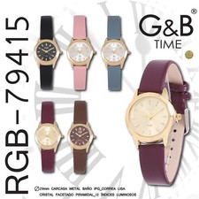 G&B Ladies' Fashion Quartz Watch Leather Strap Analogue Elegant New Gift