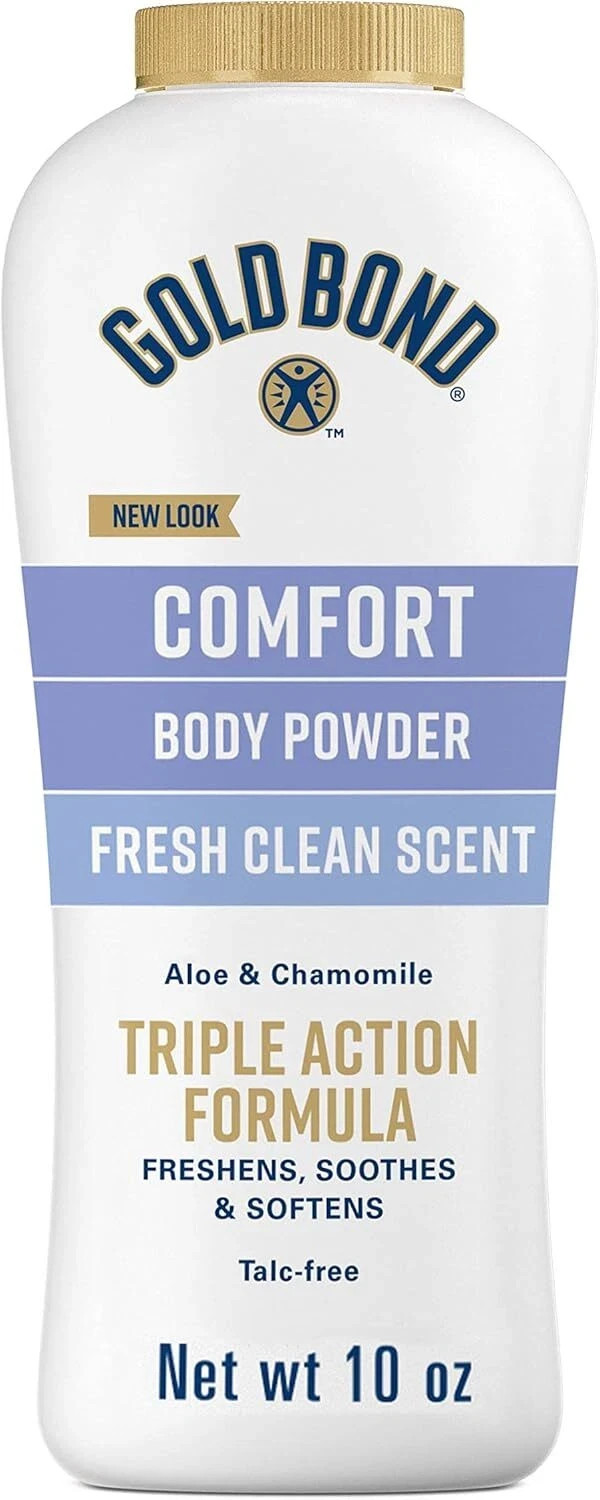 Gold Bond Comfort Body Powder, 10 oz., Talc-Free, Fresh Clean Scent With Aloe
