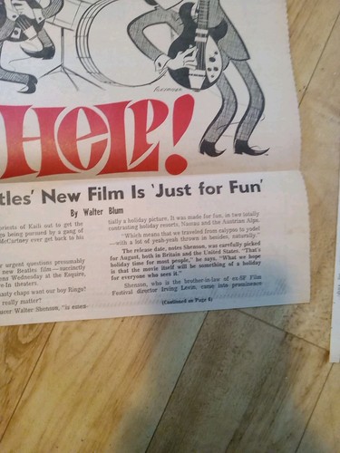 Beatles 1964 Showtime San Francisco Examiner Help New Film Story - Picture 5 of 9