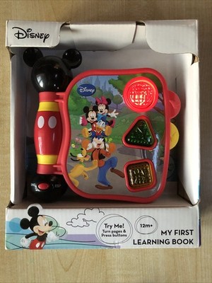 Disney s My First Learning Book Mickey 12M+ Shapes Numbers Lights Bilingual NEW!