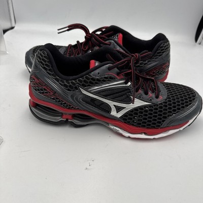 Mizuno Wave Creation 17 Running Shoes Black Red Mens Size 9.5 