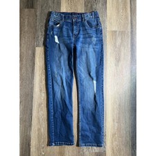 Tommy Hilfiger Boys Regular Fit Distressed Blue Jeans Size 16 Medium Wash