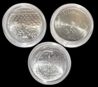 LOT 3 DIFFERENT 1 Oz 999 Silver Bullion Rounds! ALL NEW in Capsule Crescent City