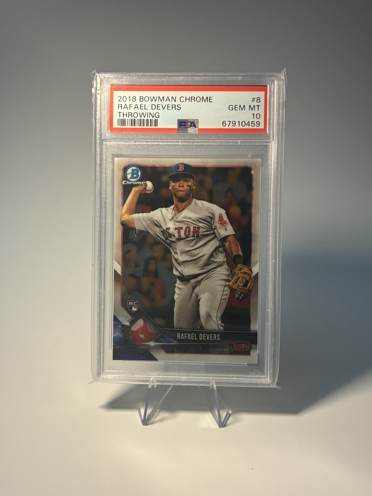 2018 Bowman Chrome - Rafael Devers #8 Throwing (RC) PSA 10