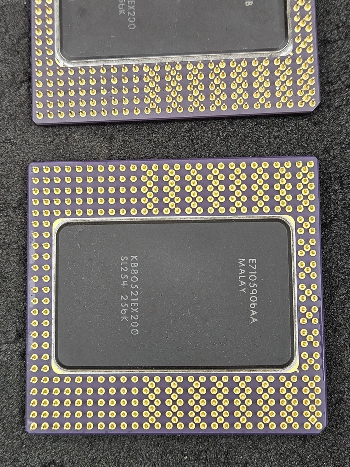 7x Goldcap CPU Intel Pentium PRO Vintage Prozessor 200MHz 256K 512K - Bild 3 von 4