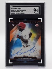 ARISTIDES AQUINO 2020 TOPPS FINEST FINEST MOMENTS ORANGE ROOKIE /25 SGC 9 Q1887