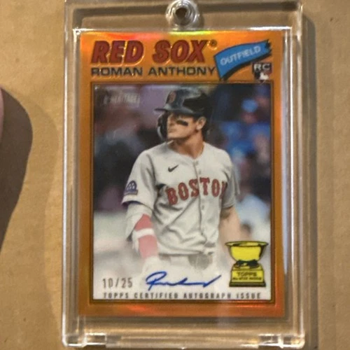 Topps 2026 Heritage Roman Anthony Orange /25 Red Sox Rookie Autograph Card