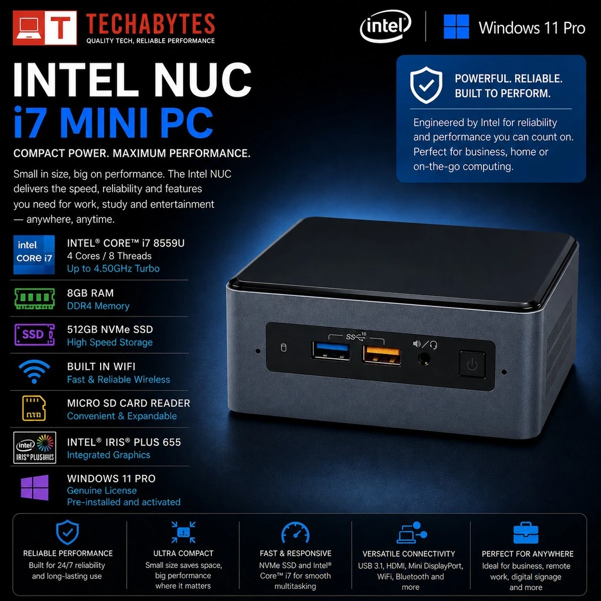 Las mejores ofertas en Intel NUC Core i7 8th generación PC de