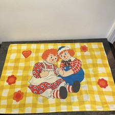 Vintage Wamsutta Ultrascale Raggedy Ann Andy Standard Pillowcase Yellow Flower
