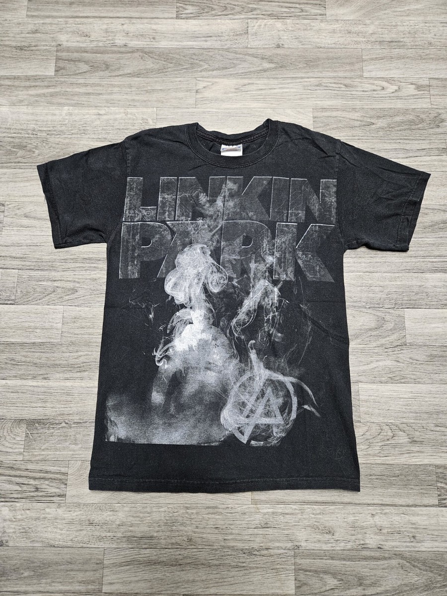 Vintage Y2K Linkin Park Black T-Shirt Size Small Smoke Salute Band 