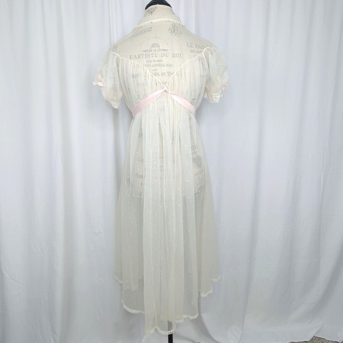 Vintage Knickernick Cream Robe X Small Sheer - Picture 8 of 14