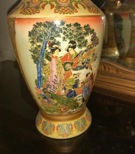 Giappone 2 splendidi antichi vasi giapponesi ceramica Royal Satsuma cloissonne' - Imagen 3 de 10