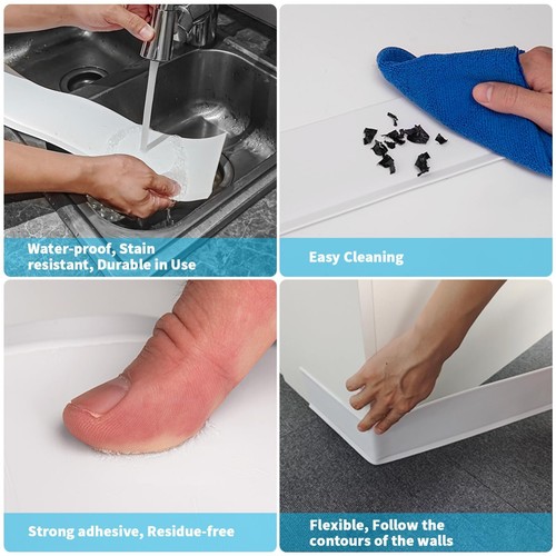 Art3d PVC Flexible Peel&Stick Skirting,Basebord,4inch x 20ft - Picture 5 of 11