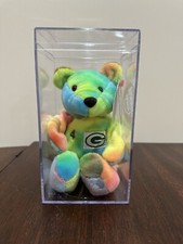 Brett Favre 4 Beanie Bear  Salvino Bamm Beano's Vintage 1999 Green Bay Packers