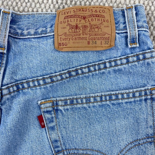 Vintage Levis 550 Jeans Men 31x31 Relaxed Fit Straight Leg Y2K 2000s Baggy USA Q - Picture 15 of 16