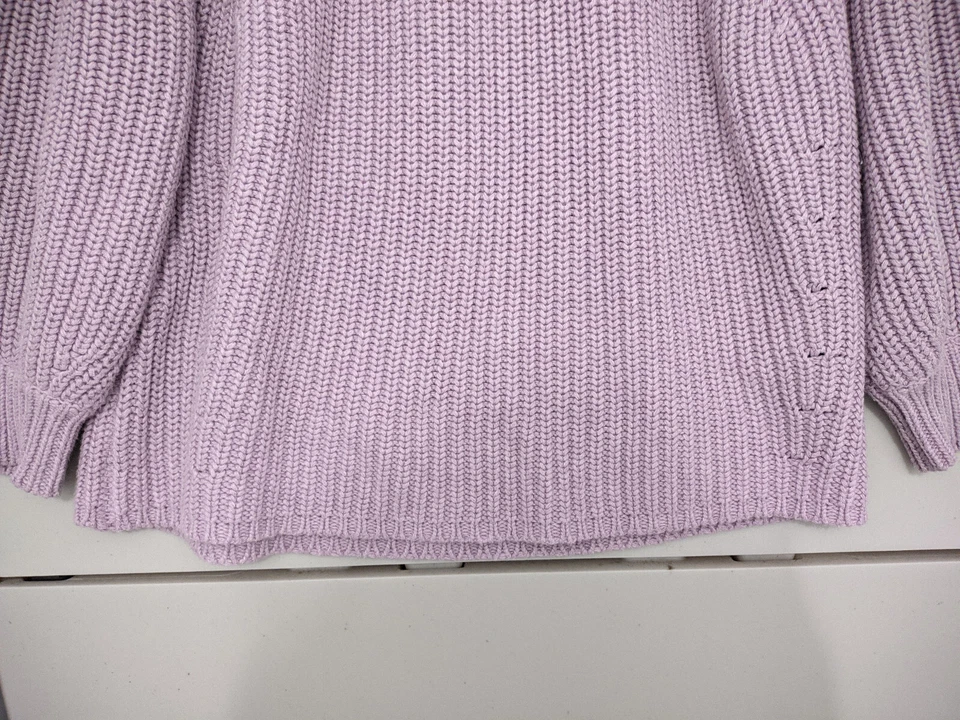 Suéter A Piece Apart Mujer S Lavanda Pescador Grueso Cachemira Algodón Orgánico Foto 2 de 4