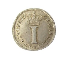 GEORGE II 1746 SILVER MAUNDY PENNY - EF
