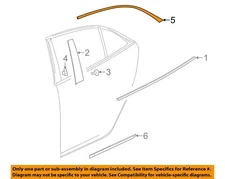 GM OEM 13-16 Malibu Limited Rear Door Exterior Trim-Reveal Molding 23176657