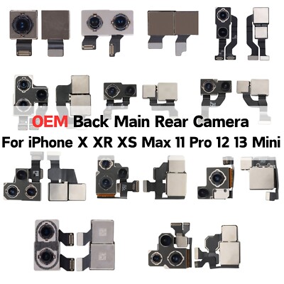 OEM Back Main Rear Camera Flex Cable For iPhone XR XS Max 11 Pro 12 13 Mini Lot