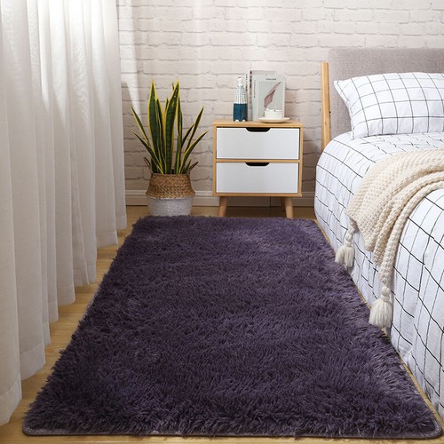 Plain Rugs Fluffy Carpet Shaggy Soft Large Pads Living Room Bedroom Pad Rug AU - Picture 17 of 27