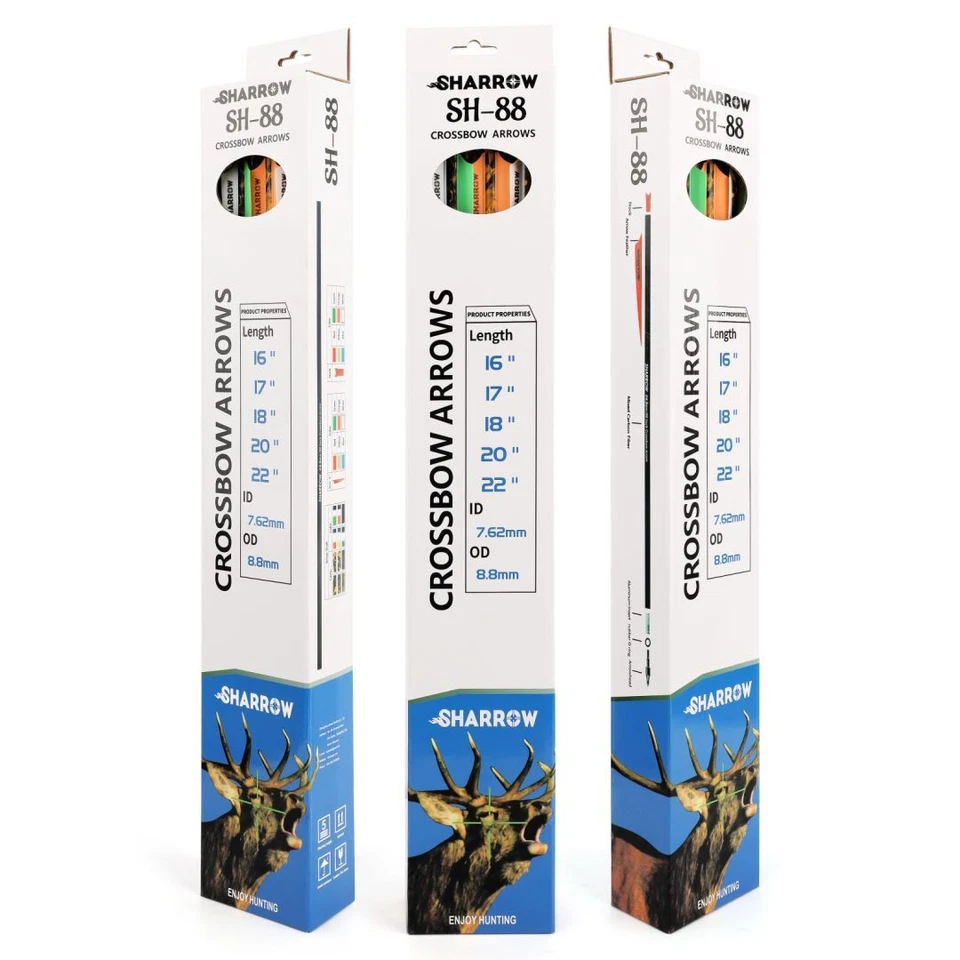 12X Archery Carbon Bolts Arrows 16" 17" 18" 20" 22" Vanes Mini Bow Hunt Shoot - Image 3 of 4