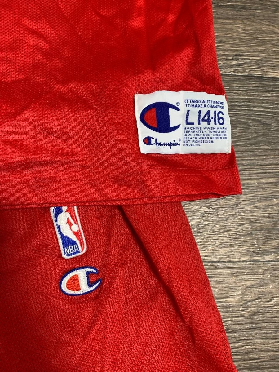 【当時物】NBA M.JORDAN champion製 レプリカジャージ VTG 90s CHAMPION MICHAEL JORDAN #23 BLACK JERSEY NBA MENS L
