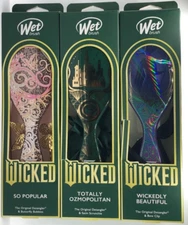 3PK Wicked Wet Detangling Brush Full Collection SET ~ FAST SHIPPING ~ NEW IN BOX