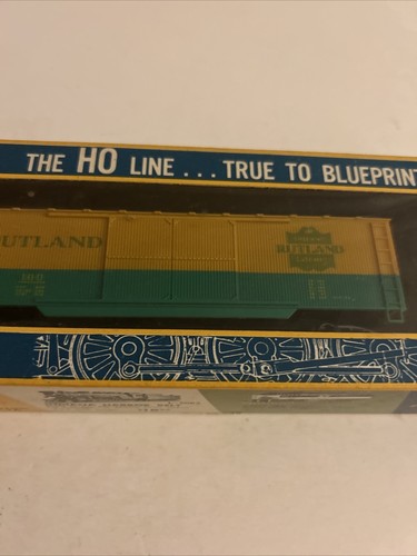 HO Scale 40' “Rutland” #100 Freight Train Box Car / AHM Brand W/Box - Picture 3 of 7