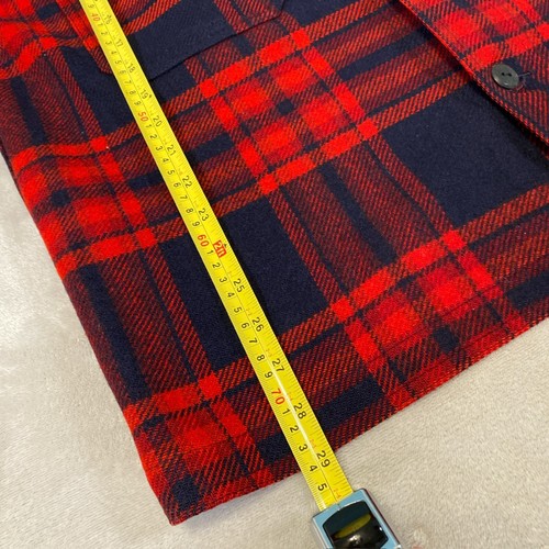 Vintage Pendleton Jacket Men's Large Red Plaid Wool Mackinaw Hunting Elbow Patch - Picture 7 of 14