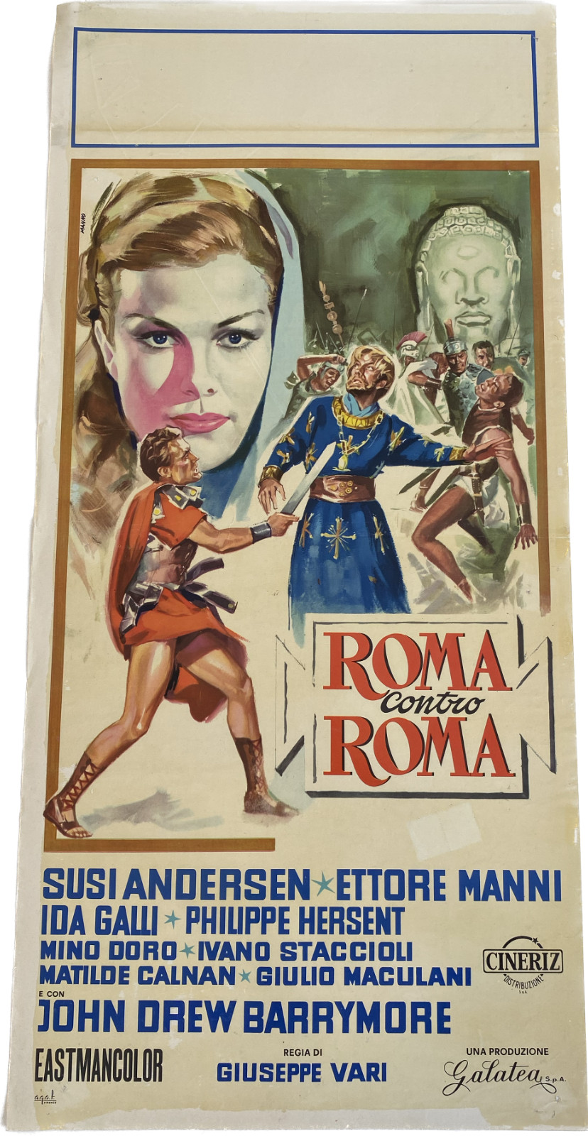 Locandina originale film Roma contro Roma (1964) - Regia di Giuseppe Vari