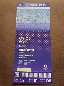 Billet Souvenir Nominatif JOP Paris 2024 - Finale Athlétisme (ATH04), Collector France