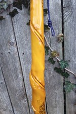 47" - Hand Carved - Maple - Hiking Stick - Walking Cane - 550 Paracord Grip - 29