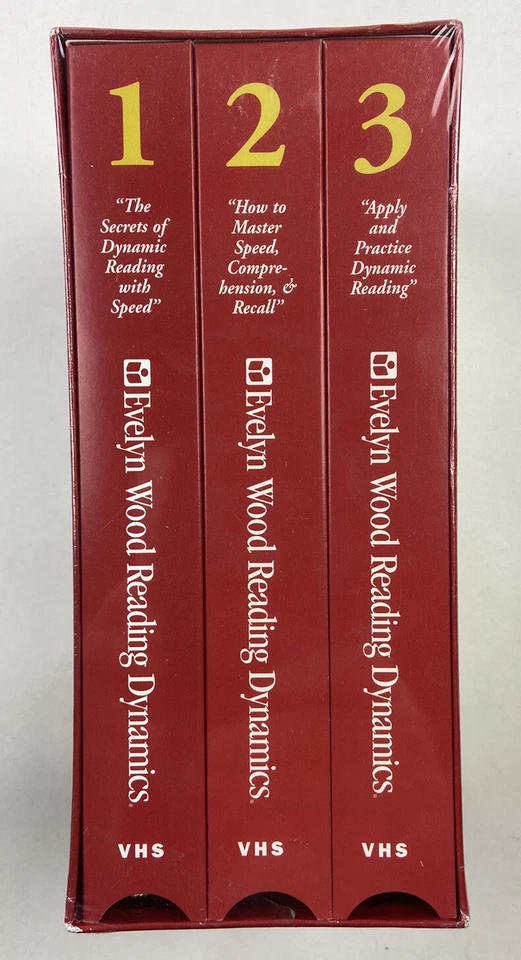NEW Evelyn Wood Reading Dynamics VHS Set 3 SEALED Speed Reading Comprehension - Image 3 of 4