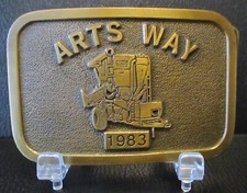 Arts Way 500 Feed Mixer  Mill Brass Belt Buckle 1983 Limited Edition 500 Made