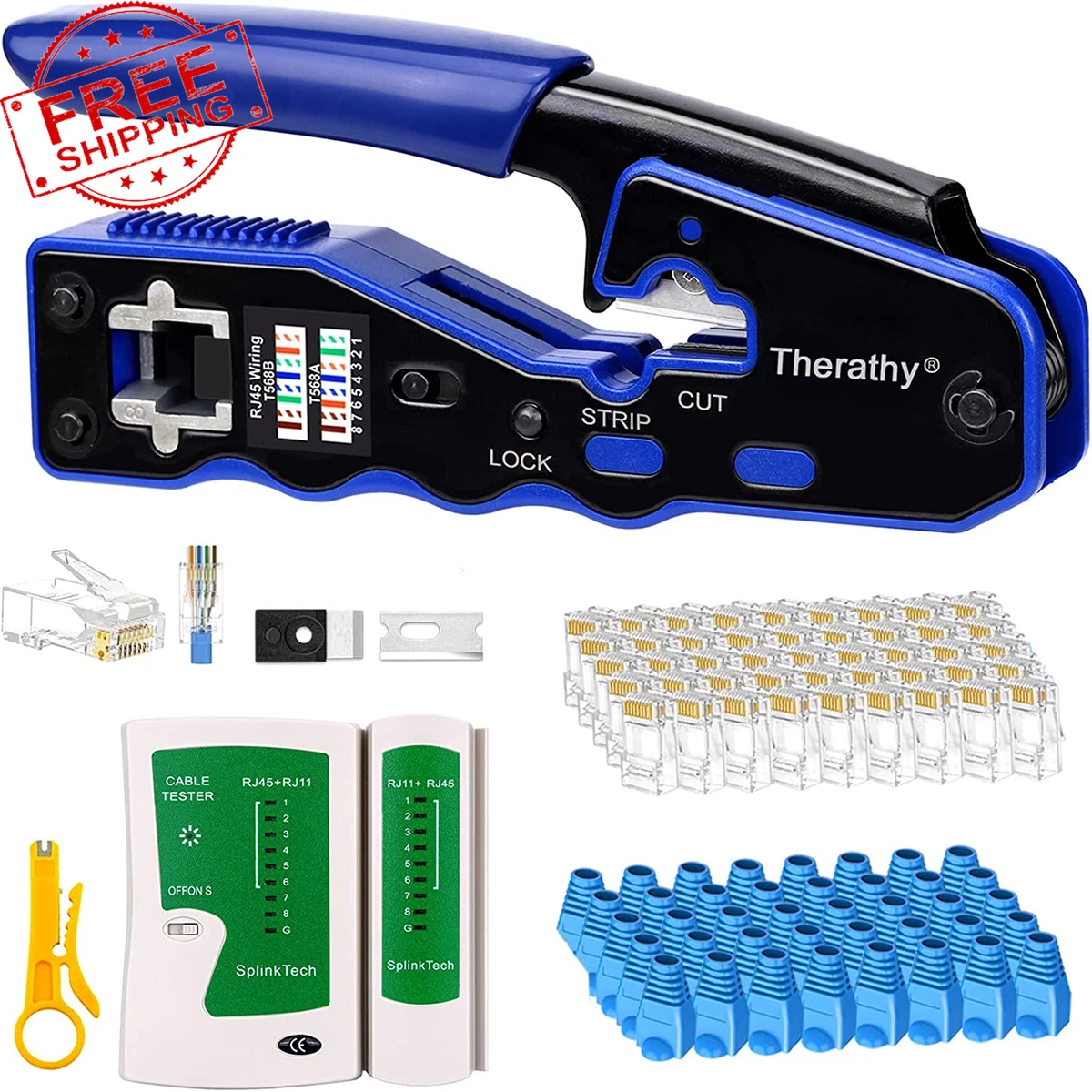 Rj45 pass through on sale crimping tool