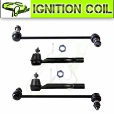 4 pc Front Tie Rod End Sway Stabilizer Bar Link For 2008-2013 Nissan Rogu