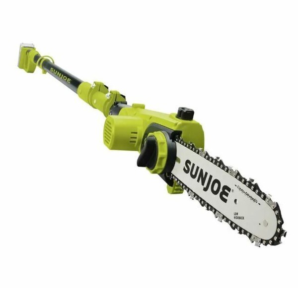 Sun Joe 24VPS8CMAXLTE 24V Cordless Pole Chain Saw Kit Green/Gray
