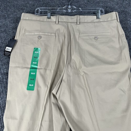 Pebble Beach Pants Mens 38x30 Khaki Lightweight Golf Work Casual New with Tags - Picture 14 of 19