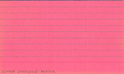 Semka Sokolovic-Bertok Signed Auto 3x5 Index Card Fourth Man | eBay