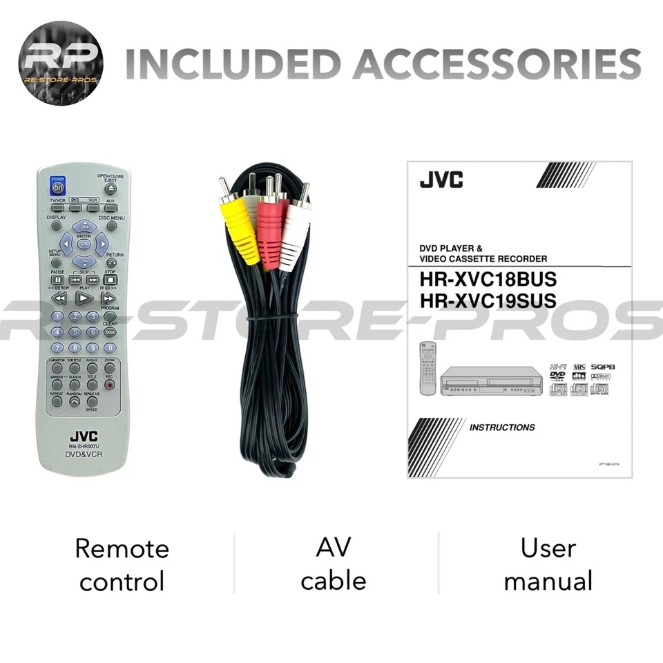 JVC HR-XVC19SU DVD VCR Combo Player VHS Hi-Fi Stereo Progressive Scan - Image 2 of 4