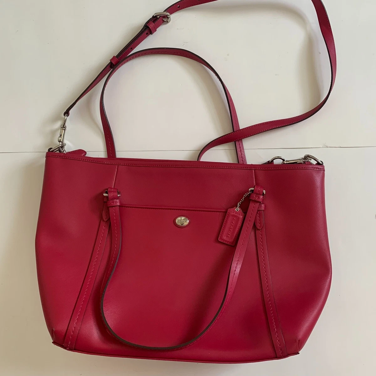 Magenta coach purse sale