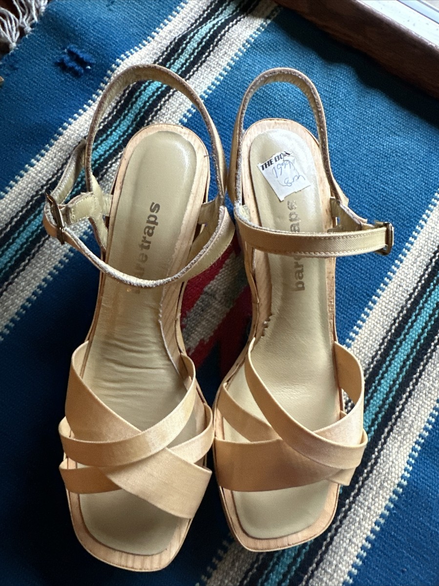 70s platform wooden sandals by baretraps sz 8 Never worn! | eBay