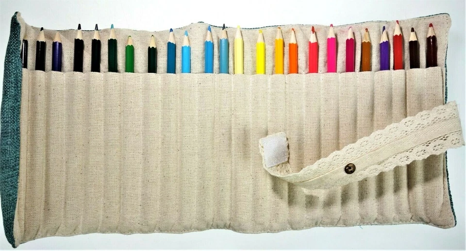 Rollo de tela lápiz color conjunto soporte almacenamiento granja regalo medias relleno Foto 2 de 4